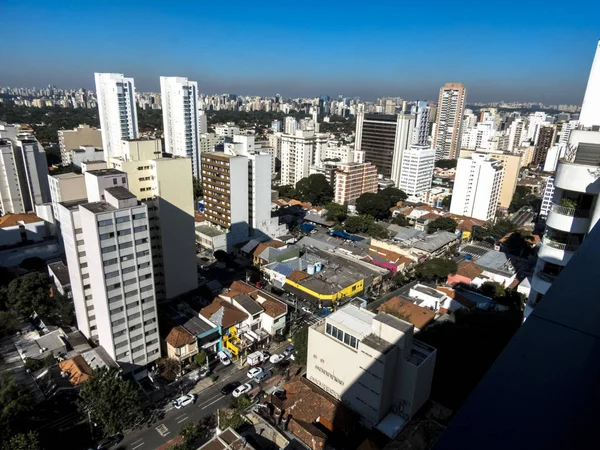 Sao Paulo Brazilië Juni 2018 Skyline Van Pinheiros Nighborhood Zone — Stockfoto