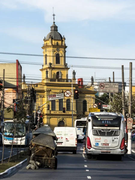 São Paulo Brasil Julho 2018 Trânsito Veículos Praça Maio Frente — Fotografia de Stock