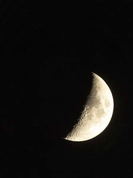 Half Moon Dark Sky Sao Paulo City Brazil — Stock Photo, Image