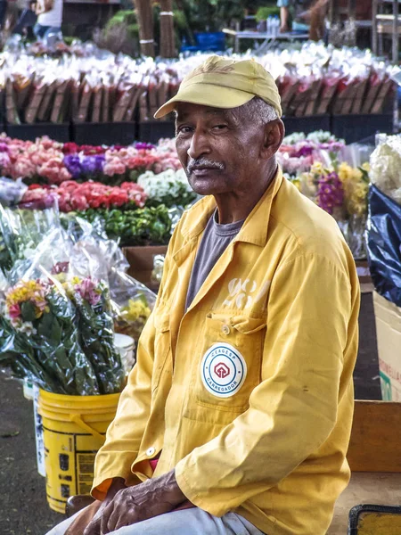 Sao Paulo Brazil September 2007 People Flowers Market Ceagesp West — Stock Photo, Image