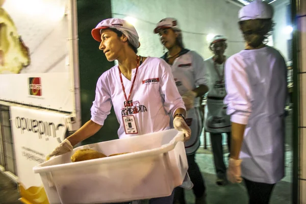 Brasil São Paulo Agosto 2007 Trabalhadores Culinária Festa Nossa Senhora — Fotografia de Stock