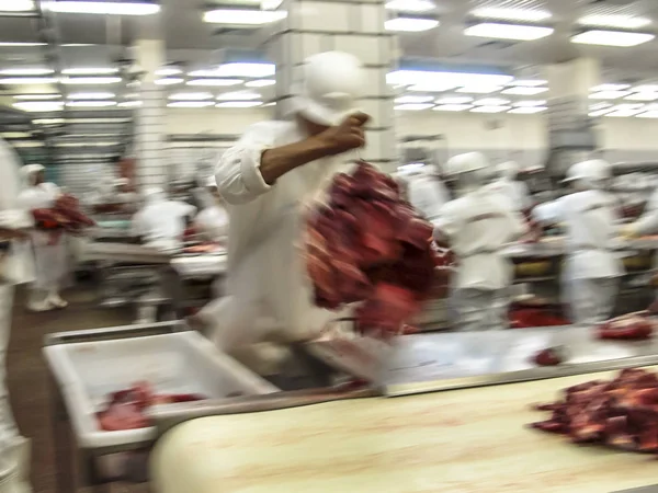 São Paulo Brasil Março 2006 Processamento Carne Indústria Alimentar — Fotografia de Stock