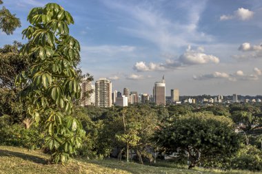 Sunset Meydanı'nda Sao Paulo şehrinin silueti