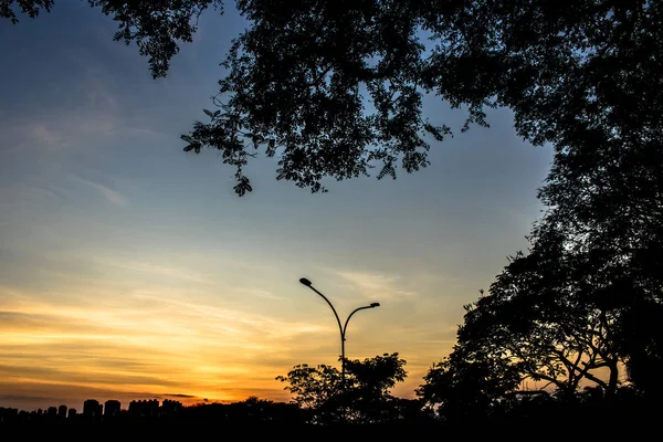 Skyline Sao Paulo City Sunset Time — Stock Photo, Image
