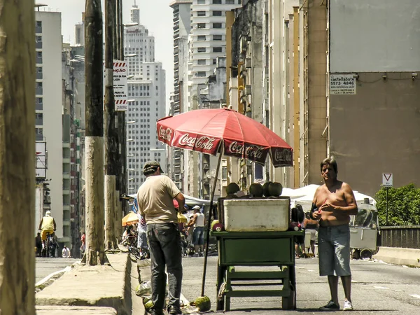 São Paulo Brasil Março 2007 Pessoas Divertem Uma Estrada Alta — Fotografia de Stock