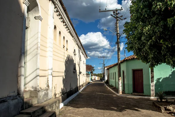 Porto Nacional Tocantins Brasil Junho 2011 Casas Coloniais Rua Centro — Fotografia de Stock