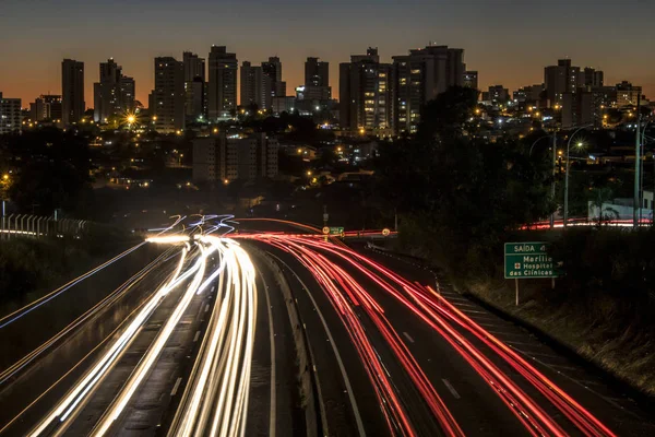 Marilia Sao Paulo Brasil Junio 2019 Sendero Luz Causado Por —  Fotos de Stock