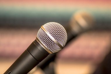 Brezilya'da seçici odak ile mikrofon kapatma