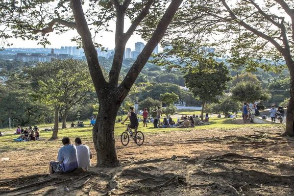 Sao Paulo Brezilya Ocak 2019 Nsanlar Sunset Meydanı Ndan Veya — Stok fotoğraf
