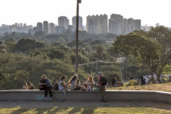 Sao Paulo Brezilya Ocak 2019 Nsanlar Sunset Meydanı Ndan Veya — Stok fotoğraf