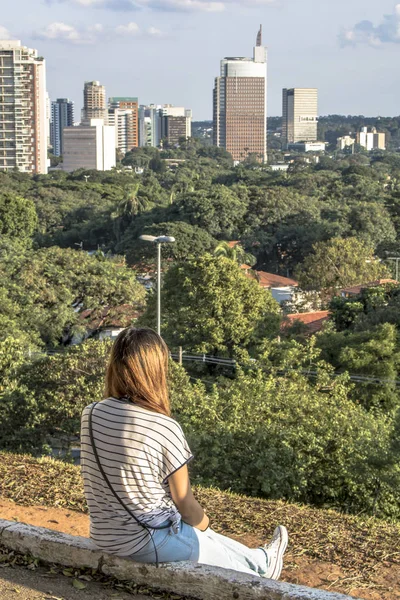 Sao Paulo Brazil January 2019 People Wait Sunset Time Sunset — Stock Photo, Image