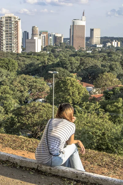 Sao Paulo Brazil January 2019 People Wait Sunset Time Sunset — Stock Photo, Image