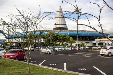 Marilia, Sao Paulo, Brezilya, 17 Mart 2019. Marlia Otobüs Terminali Cephesi, Sao Paulo Eyaleti'nin orta batı bölgesinde.