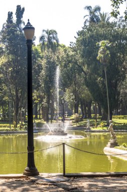Sao Paulo, Brezilya, 29 Ekim 2011. Sao Paulo şehir merkezindeki Luz Halk Parkı'ndaki insanlar. Burası şehrin ilk halka açık parkı.