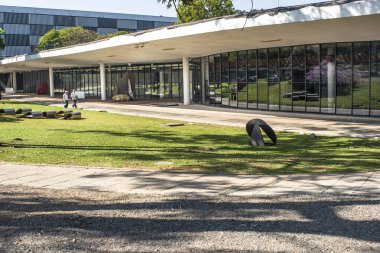 Sao Paulo, Brezilya, 05 Kasım 2011. Modern Sanat Müzesi Cephesi, Mam, Ibirapuera Park içinde, Sao Paulo