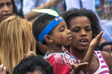 Sao Paulo, Brezilya, 19 Nisan 2012. Sadık Santo Expedito kilisede Kutsal Gün Expedito kutlamak, Sao Paulo Işık mahallede.