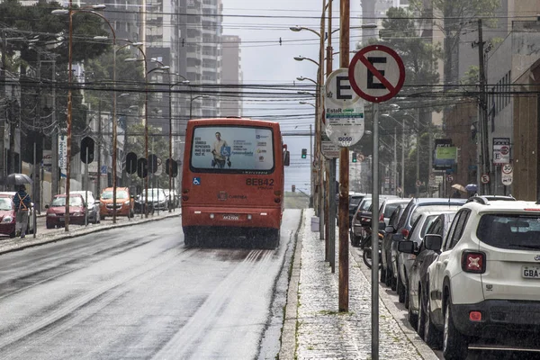 Curitiba Paraná Diciembre 2017 Vista Del Movimiento Pasajeros Estación Metro — Foto de Stock