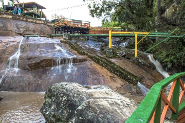 Campinas, Sao Paulo, Brezilya, 25 Nisan 2015. Joaquim Egdio bölgesindeki Meire Vicentini Zanata Meydanı'ndaki Eski Tren İstasyonu 
