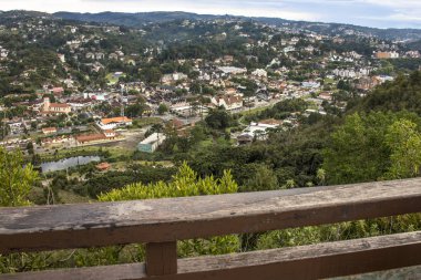 Campos do Jordao, Sao Paulo, Brezilya 'nın panoramik manzarası.