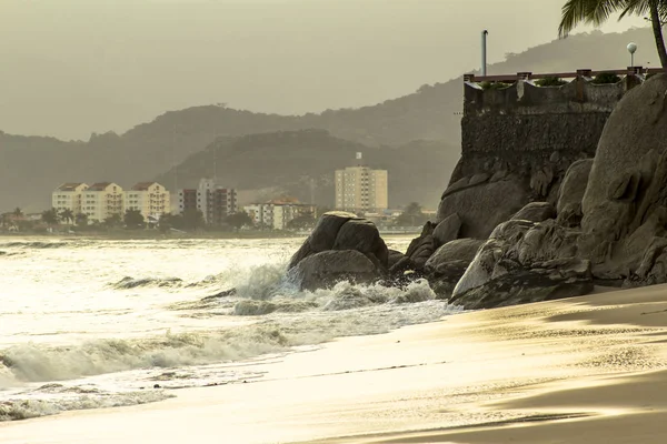 Beach Cluod Sky Caraguatatuba City North Coast Sao Paulo State — Stock Photo, Image