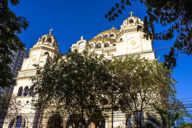 Sao Paulo, Brezilya, 07 Mayıs,2013: Metropolitan Ortodoks Katedrali. St. Paul'e adanmış Doğu Ortodoks kilisesi, Brezilya'nın Sao Paulo şehrinde ki Antakya Ortodoks Katolik Başpiskoposluğuna ev sahipliği yapmaktadır.