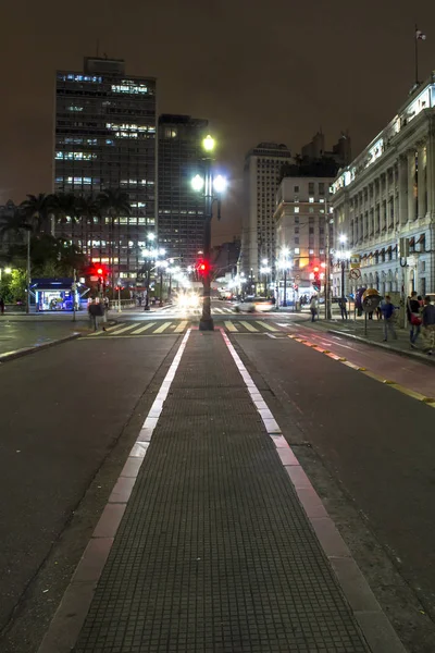 Сан Паулу Бразилія Жовтня 2015 Перевищення Площі Рамос Азевеедо Вночі — стокове фото
