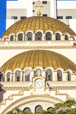 Sao Paulo, Brezilya, 07 Mayıs,2013: Metropolitan Ortodoks Katedrali. St. Paul'e adanmış Doğu Ortodoks kilisesi, Brezilya'nın Sao Paulo şehrinde ki Antakya Ortodoks Katolik Başpiskoposluğuna ev sahipliği yapmaktadır.