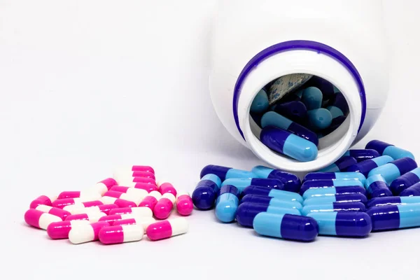 Drugs Capsules Witte Achtergrond Brazilië — Stockfoto