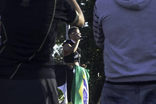 São Paulo Brasil Junho 2020 Milhares Ativistas Unem Protesto Pela — Fotografia de Stock