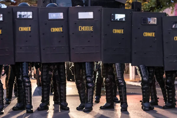 São Paulo Brasil Junho 2020 Motim Preparado Para Impedir Entrada — Fotografia de Stock