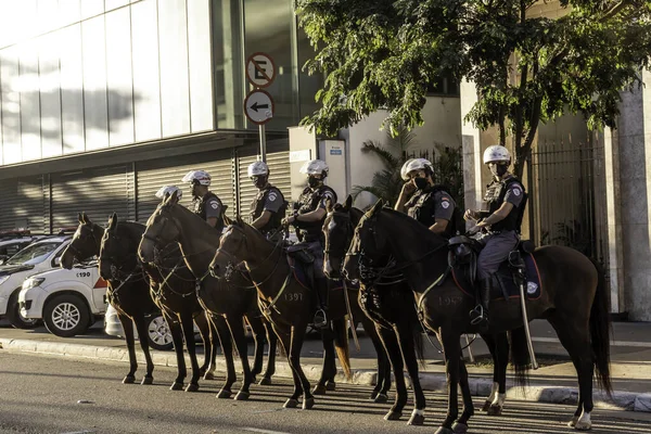 São Paulo Brasil Junho 2020 Montou Unidade Policial Preparada Para — Fotografia de Stock