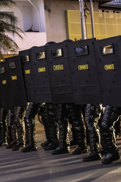 Sao Paulo Brazílie Června2020 Nepokoje Připravené Zabránit Vstupu Demonstrantů Prospěch — Stock fotografie