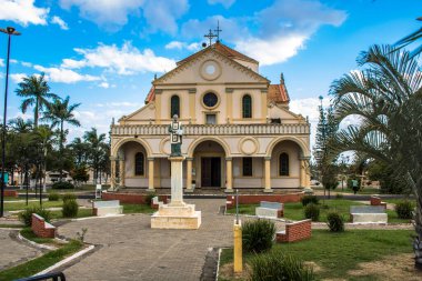 Lupercio, Sao Paulo Brezilya, 31 Mayıs 2019. Lupercio, Sao Paulo eyaletinin merkezindeki Loyola Kilisesi Aziz Ignatius 'un cephesi.