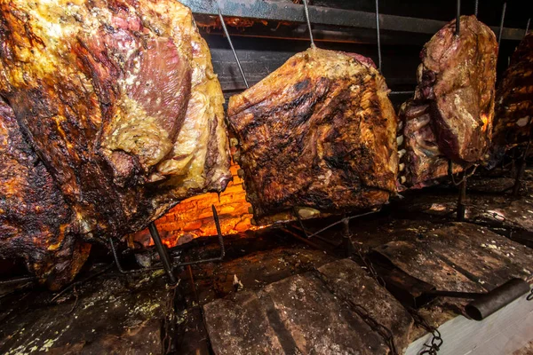 Costillas Ternera Estilo Brasileño Parrilla Barbacoa Brochetas Asador Churrascaria Brasil — Foto de Stock