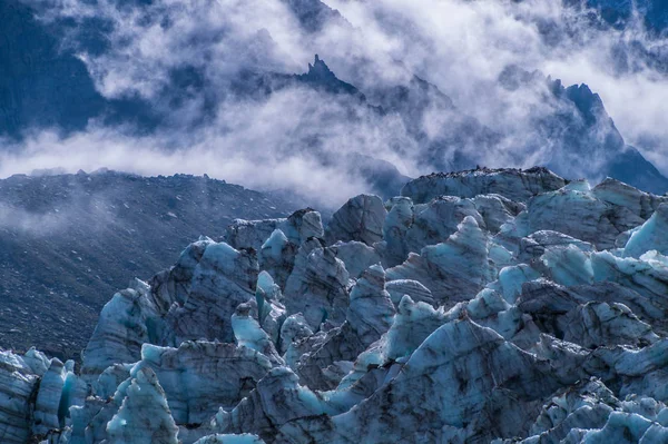 Gletsjer van argentiere, chamonix, haute savoie, Frankrijk — Stockfoto