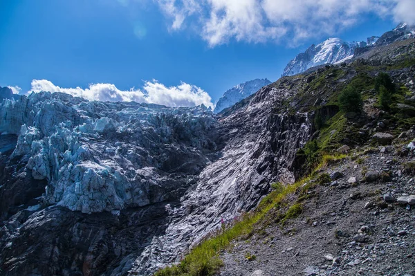 Lodowca argentiere, chamonix, Sabaudii, Francja — Zdjęcie stockowe