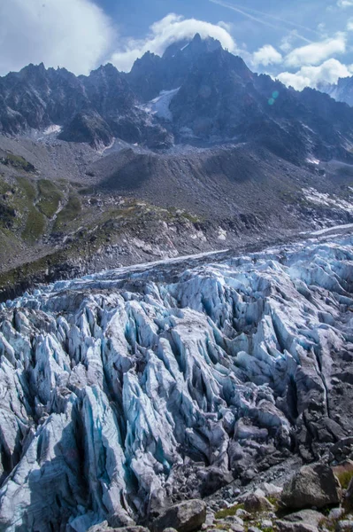 Ledovec argentiere, chamonix, Savojsko, Francie — Stock fotografie