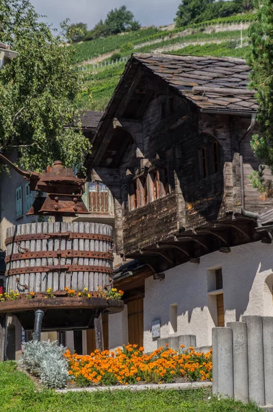 Salgesch, valais, swiss — стоковое фото