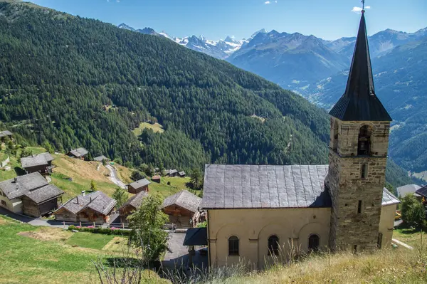 Chandolin, valais, suíço — Fotografia de Stock