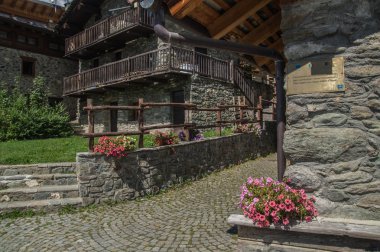 Chamois, val d 'aoste, İtalya