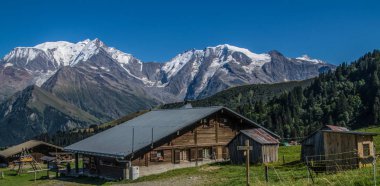 masif du mont blanc vue du grand montaz,aziz gervais,haute savoie,fransa