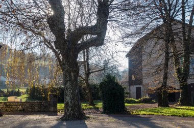 scenic view of old medieval castle architecture