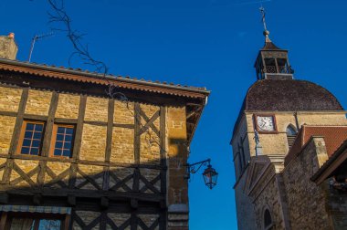 , the ancient city, streets and houses in the background, france