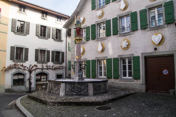 Старый Город Городе Швейцарии — стоковое фото