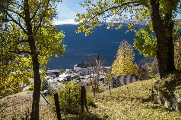 Podzim ve švýcarských Alpách — Stock fotografie