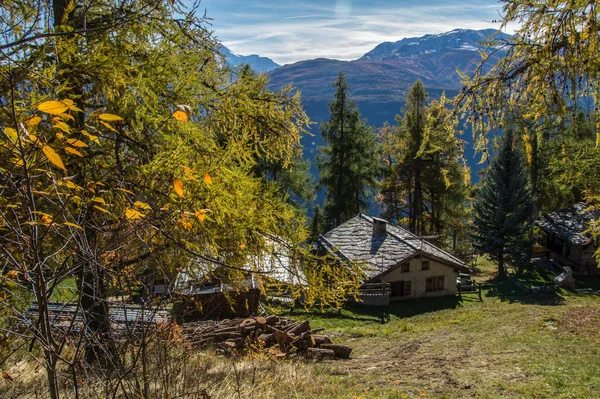 Autumn in swiss alps — Stock Photo, Image