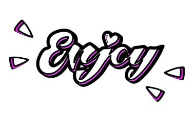 Elle çizilmiş metin yazı kalp ile keyfini çıkarın