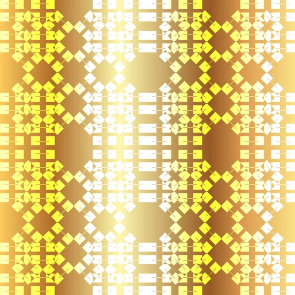 Patrón Geométrico Sin Costura Oro Vectorial Figura Iluminación Abstracta Repetida — Vector de stock