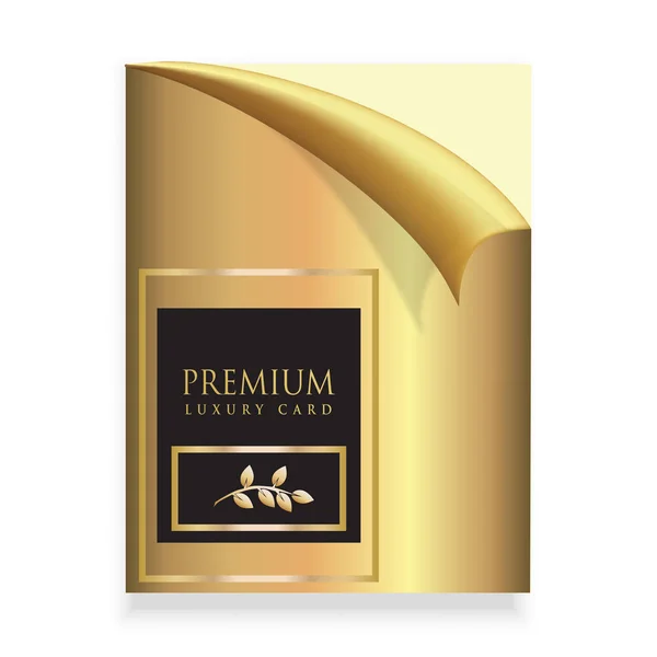 Premium Luxus Goldene Vorlage Einladung Karten Und Anderes Design Luxus — Stockvektor