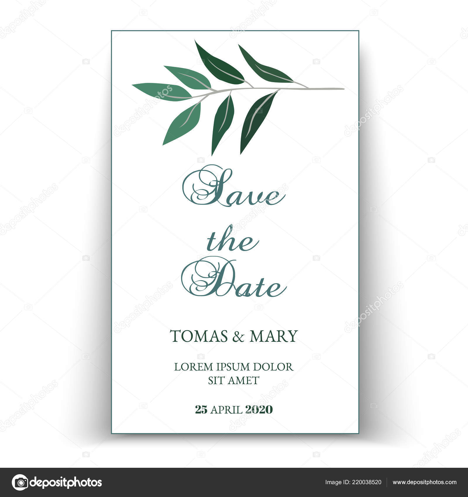 Greenery Wedding Invitation Template Printable Wedding Invites Rustic Wedding Invitations Stock Vector Image By C Ellina200 Mail Ru 220038520